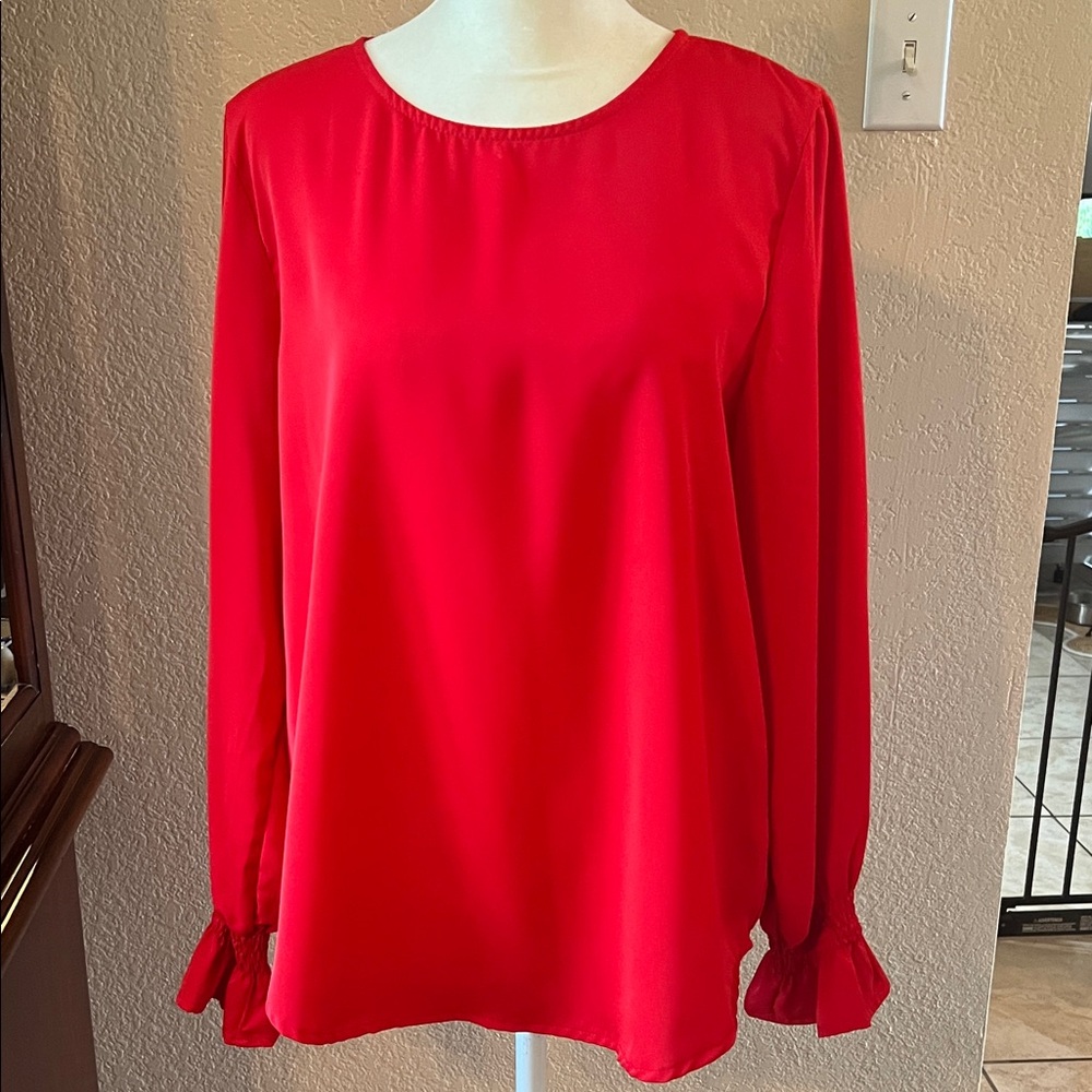 Chic Scarlet Blouse for Women